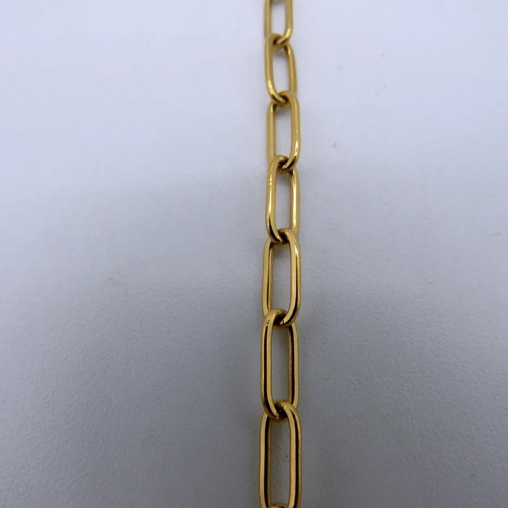Gold Tone‎ Paperclip Link Chain 128